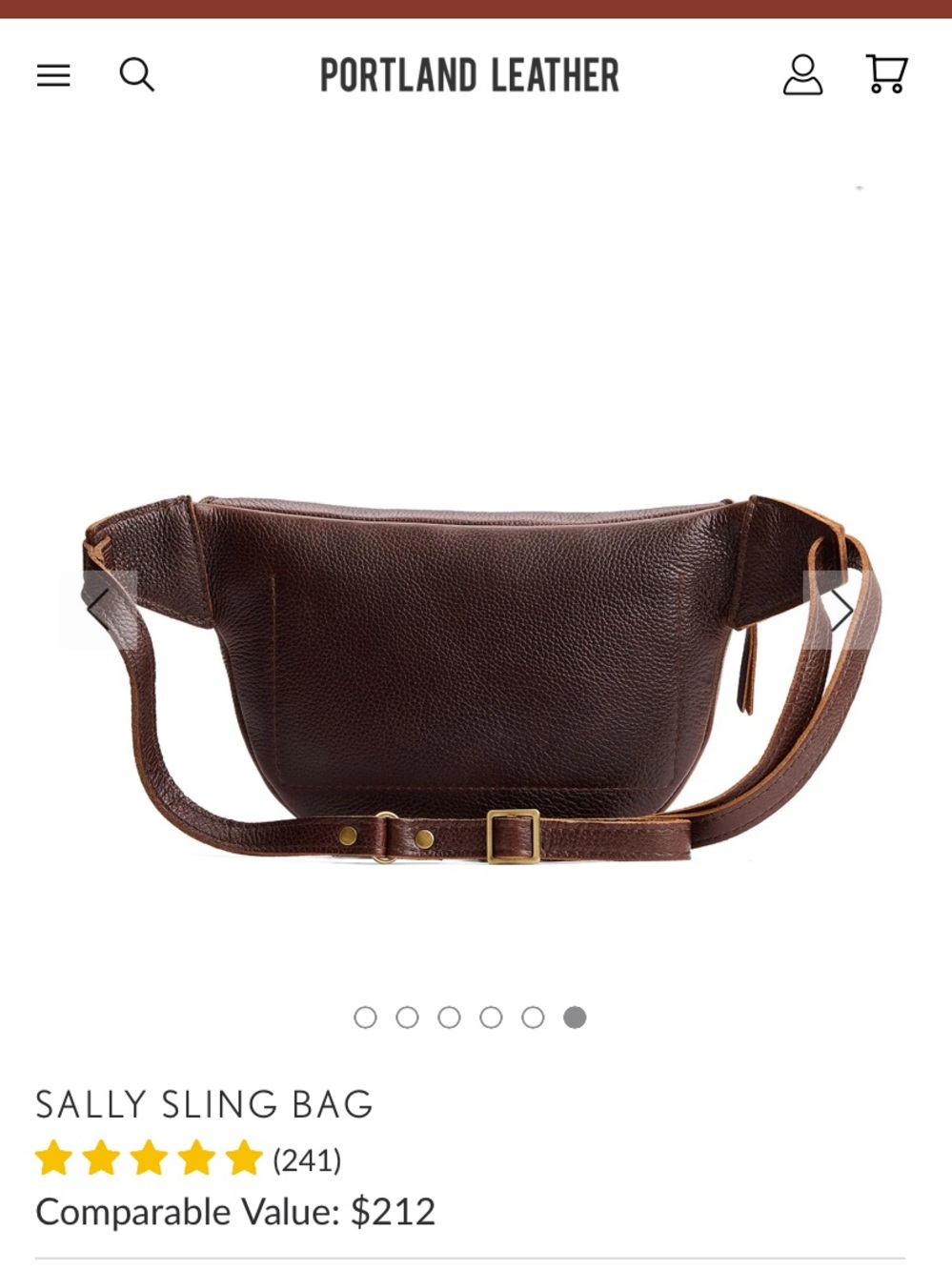 LAST CALL! WANT IT? BUY IT! PORTLAND  LEATHER COMPANY COLD BREW SALLY SLING BAG - Picture 12 of 14